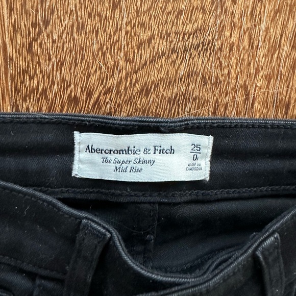 Abercrombie NEW super skinny mid rise jeans size 25 - Picture 5 of 7